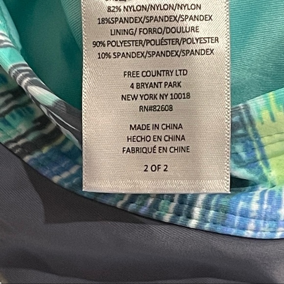 NWOT FREE COUNTRY Gray Brief Lined Swim Skirt Bottoms Size XL (16) - Picture 9 of 10